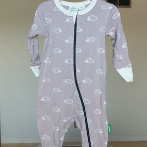 Parade organics 2 way zip romper hedgehogs -vguc